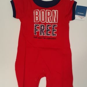 Born Free Onesie Red 6-9 month